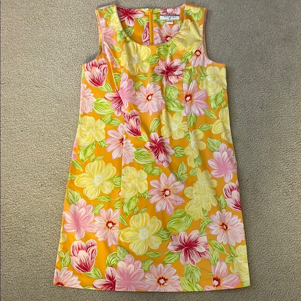 Vintage Real Clothes Saks Fifth Avenue Floral Dress, Size 14